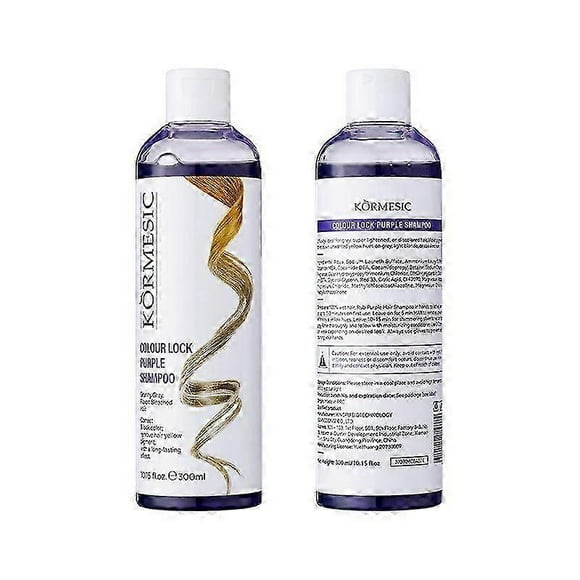 Colour Lock Purple Shampoo, Professional Shimmer Lights Purple Shampoo, Neutralizes Brass & Yellow Tones, For Blonde, Silver, Gray & Highlighted Hair