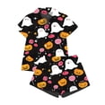thumbnail image 4 of BOOMNY Halloween Womens Pajama Sets 2 Peice Pjs Set for Women Hallowmas Pumpkin Ghost Graphic Short Sleeve Buttons Sleepwear Tops Shorts Cozy Homewear Loungewear Sets, 4 of 4
