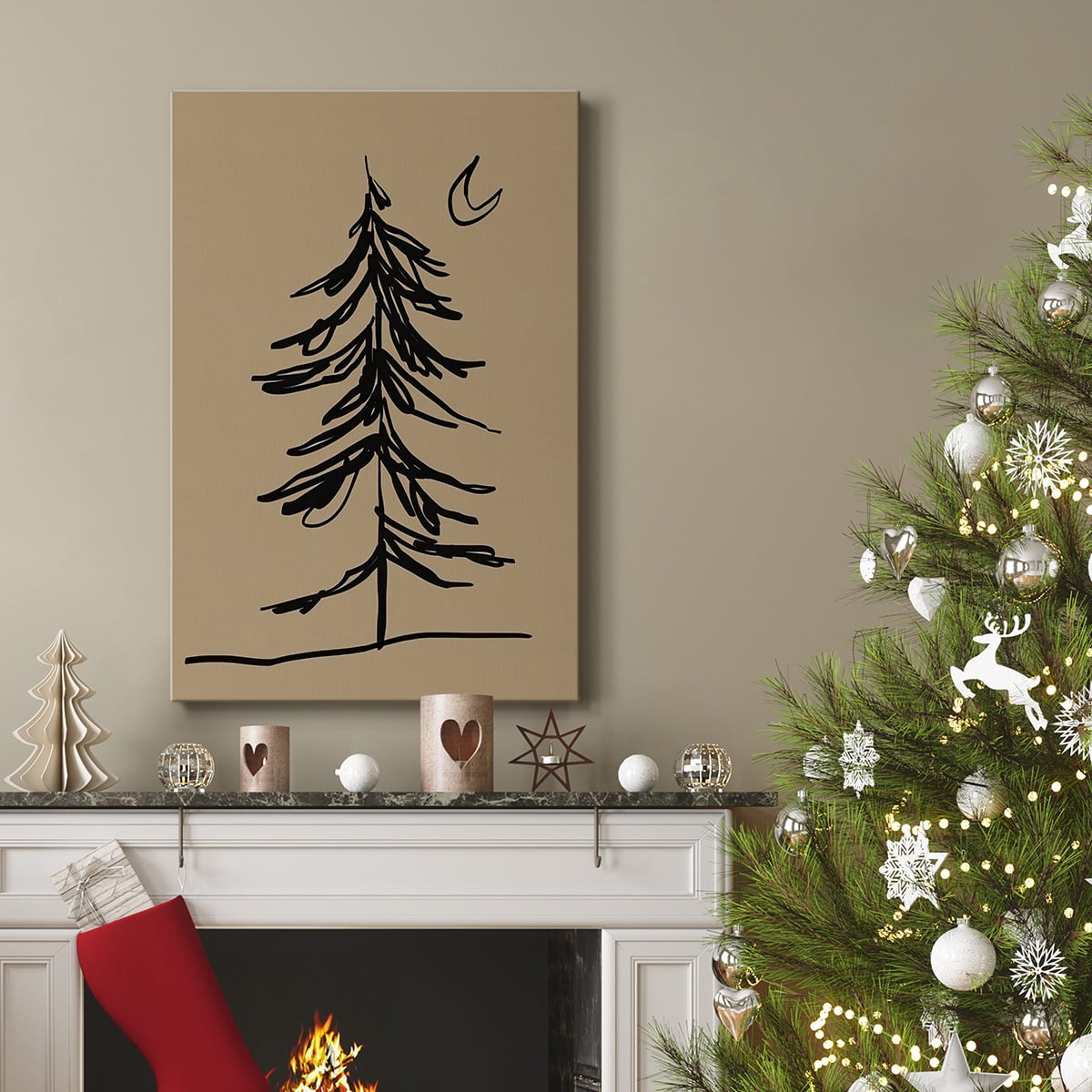 Winter Fir Sketch I- Gallery Wrapped Canvas