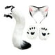 thumbnail image 5 of Conjunto de orejas y cola de gato y zorro, diadema para disfrazarse, fiesta o actuación. Blanco, 5 of 8