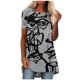 thumbnail image 2 of Puntoco Mujeres Moda Manga Corta Impreso Camiseta Larga Blusa Tops Sueltos Puntoco Puntoco-4969, 2 of 7