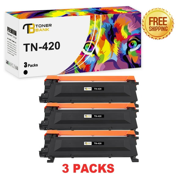 Toner Bank Compatible Toner for Brother TN420 TN-420 HL-2270DW 2280DW 2230 2240 MFC-7360N 7860DW DCP-7065DN Intellifax 2840 2940 Printer (Black, 3 Pack)