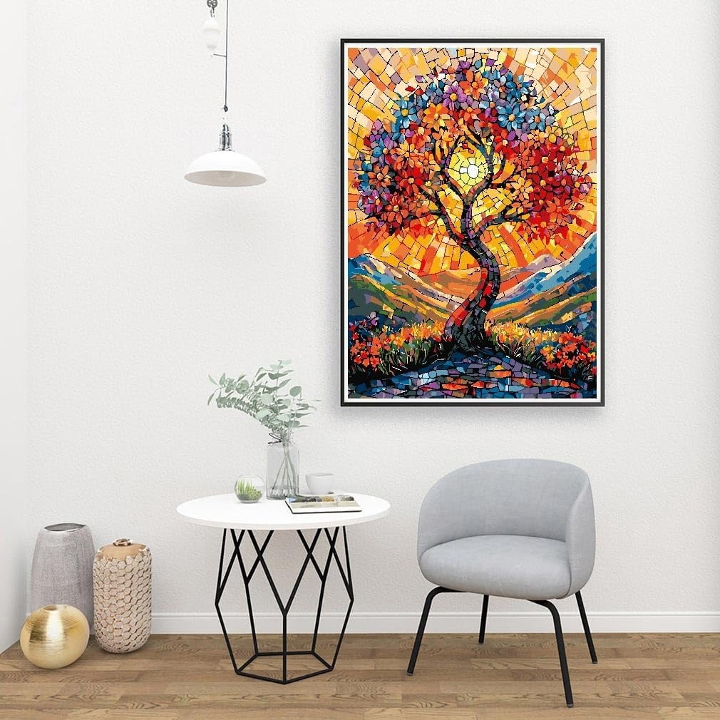 Flowers Paint by Numbers for Adults Beginner, Flowers DIY Acrylic Paint by Numbers Kit, Adult Paint by Number Kits on Canvas for Home Decor Gift 16x20 Inch,MT20746-US,16"x20"