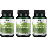 Swanson Slippery Elm Bark 400 mg 60 Caps 3 Pack