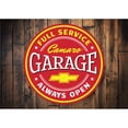thumbnail image 2 of Camaro Garage Always Open, Garage Wall Decor, Father's Day Sign, Popular Car Aluminum Metal Decor Sign - 12" Round, 2 of 4