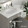 thumbnail image 4 of Eviva Elite Stamford 24" Gray Bathroom Vanity w/ Double Ogee Edge White Carrara Top, 4 of 7