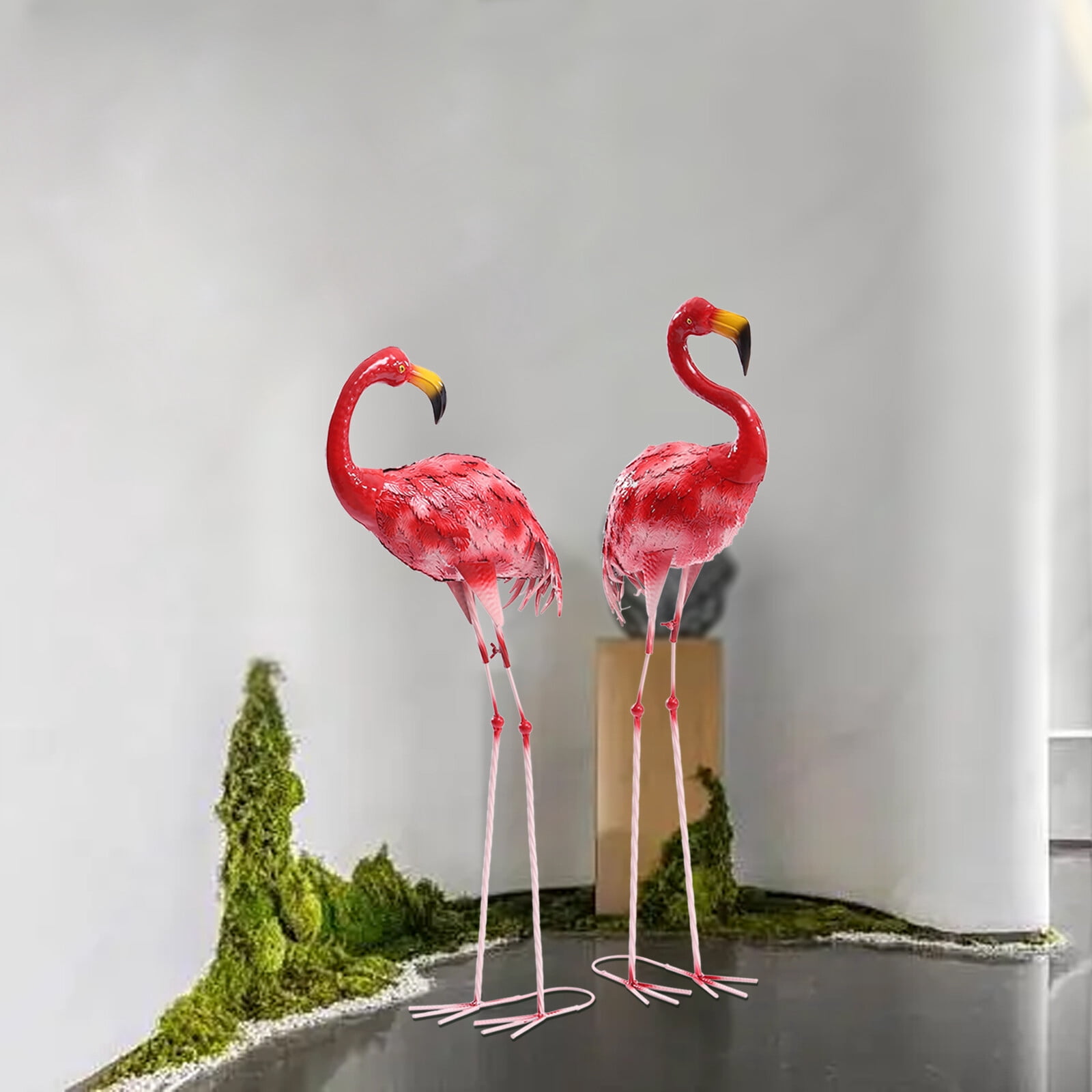 Flamingo Garden Statue, Outdoor Yard Lawn Art Decor Flamingo Statue, Garden Flamingo Statue