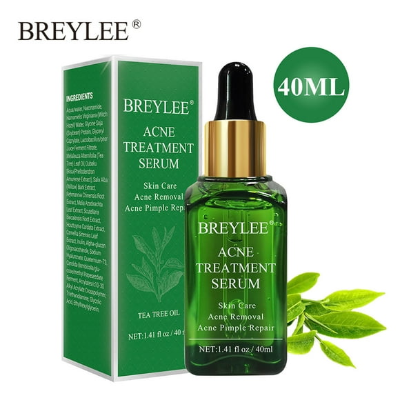 BREYLEE Acne Treatment Serum Facial Essence 40ml Anti Acne Scar Removal Cream Skin Care Whitening Repair Pimple Remover