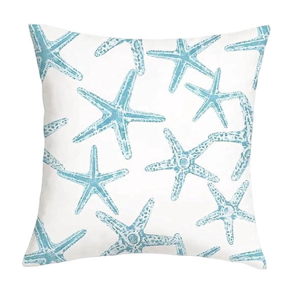 YingYouFu Starfish Throw Pillow Covers, Coastal Nautical Decorative Cushion Case, Seaside Beach Themed Pillowcases for Sofa Bedroom Outdoor Summer Decor