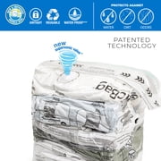 MagicBag X-Large Vacuum Storage Bags, 4 Pack Cube Compression Bags for Bedding, Space Saving & Airtight