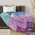 thumbnail image 5 of Best Grandma Butterfly Blanket Gifts from Grandchildren for Grandma Mothers Day Christmas Birthday Gifts 40'' X 50''Grandma Blanket Bday Presents from Grandaughter Grandson, 5 of 7