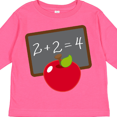 thumbnail image 4 of Inktastic Chalkboard and Apple School Boys or Girls Long Sleeve Toddler T-Shirt, 4 of 5