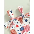thumbnail image 5 of Bagilaanoe 0-18M Infant Baby Girl 4th of July Clothes Independence Day Outfits Flag Print Romper Sleeveless Playsuit Summer Clothing, 5 of 8
