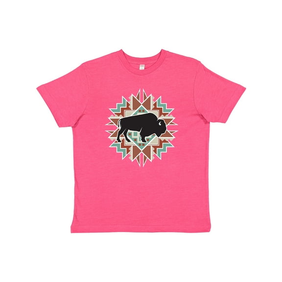 Inktastic Buffalo Cute Western Pattern Youth T-Shirt