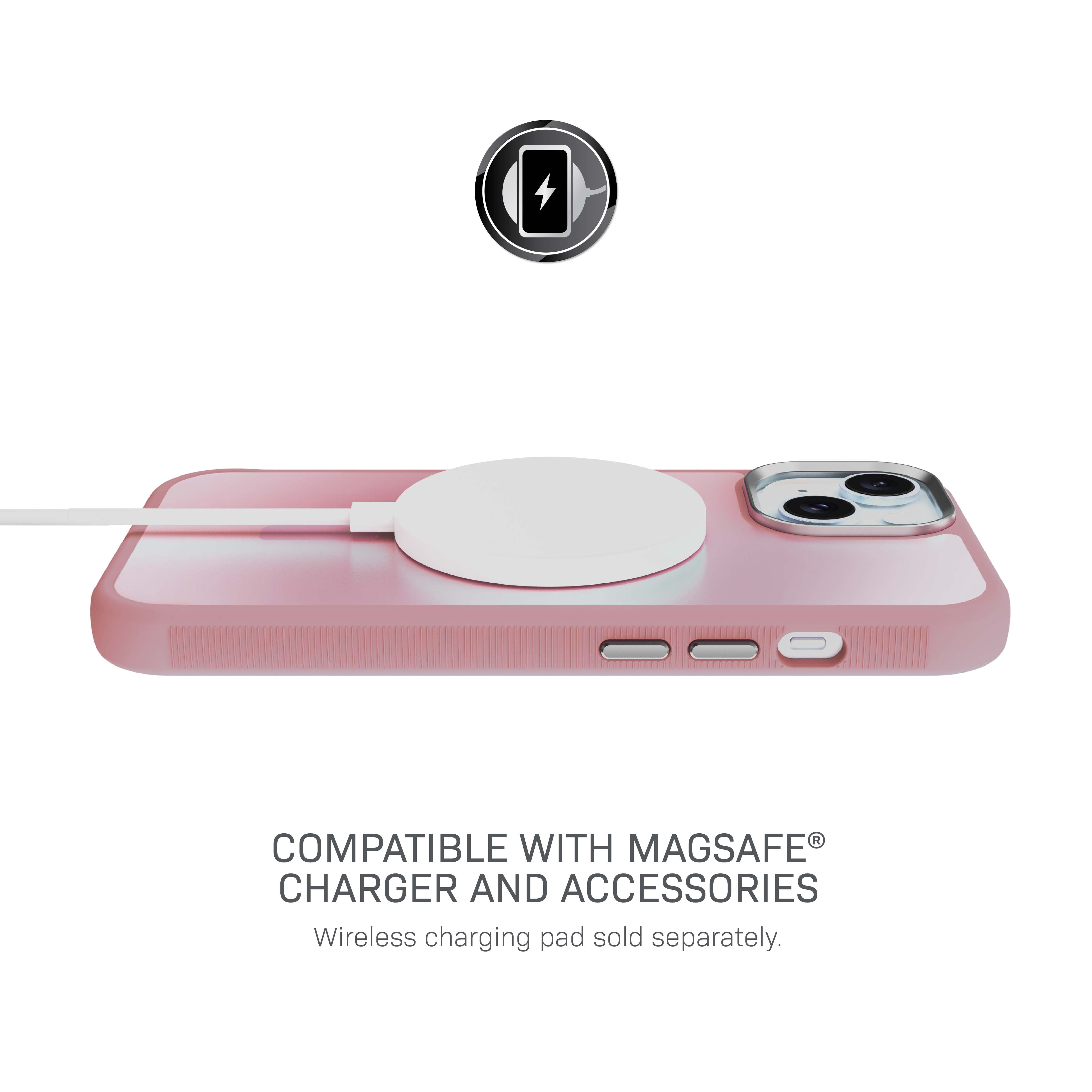 Body Glove Reflector Phone Case for iPhone 17e / 16e / 15 / 14 / 13, MagSafe Compatible - Metallic Rose Gold