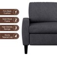 thumbnail image 4 of Walsunny 74" Convertible Sectional Sofa Couch 3-Seat L-Shaped Sofa with Modern Linen Fabric Upholstered Space-Saving with Reversible Chaise Black, 4 of 8