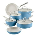 thumbnail image 1 of KitchenAid 10pc Hard Anodized Ceramic Cookware Set - Blue Velvet, 1 of 6