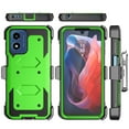 thumbnail image 5 of eBizWare Moto G Play 4G 2024 Case, with [Built-in Screen Protector] and Belt Clip Holster, Shockproof Heavy Duty Protective Kickstand Phone Case Cover for Motorola Moto G Play 4G 2024 - Black/Green, 5 of 9