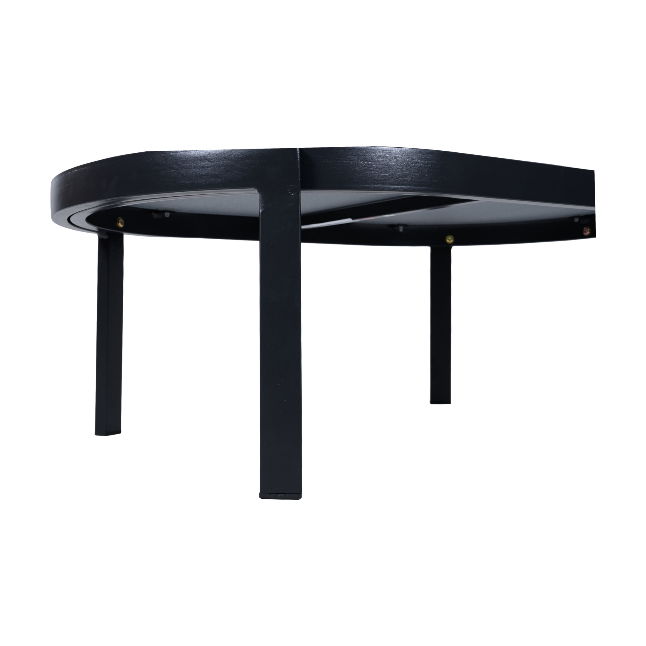 Christopher Knight Home Outdoor Oval Coffee Table, Aluminum Frame with Tempered Glass Top, Black