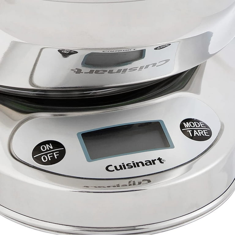 Cuisinart Cookware Precision Chef Bowl Digital Kitchen Scale, Silver - 11 lb / 5 kg