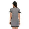 thumbnail image 4 of Monfince Women's Summer Nightgown - Short Sleeve Nightdress Soft Nightgowns O-Neck Sleepwear, Dark Gray, 2XL, 4 of 6