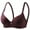 A_Coffee, variant on Womens Push Up Bra Wire Smoothing T-Shirt Seamless Adjustable Straps Push Up Thin Breast Support Back Closure Bra Red L
