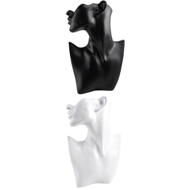 2 Uds Material de Resina Exhibición de Joyas Soporte Colgante Negro/