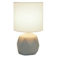 thumbnail image 2 of Creekwood Home 10.62" Modern Organic Geometric Concrete Table Lamp, for Living Room, Entryway, Bedroom, Mini Accent Light, White Shade, 2 of 6