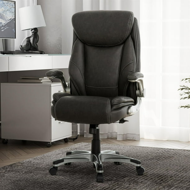 Sealy Ryder Gray Bonded Leather Office Chair Walmart Business Supplies