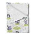 thumbnail image 2 of Cartoon Soft Flannel Fleece Throw Blanket, Sheep with Clouds Constructed out of Dots Happy Animals Child Friendly Print, Cozy Plush for Indoor and Outdoor Use, 50" x 70", Lavender, by Ambesonne, 2 of 5