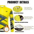 thumbnail image 5 of Sponeed Men's Cycling Jacket Thermal Long Sleeve Bicycle Shirts Winter Mountain Bike Jersey Yellow M, 5 of 7