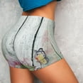 thumbnail image 4 of Kdxio Vintage Wood with Floral Print Workout Shorts for Women Seamless Soft Smooth Gym Yoga Scrunch Active Shorts, 4 of 9