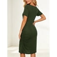 thumbnail image 4 of Short Sleeve Summer Maternity Dress for Woman Ruched Pregnancy Clothes, 4 of 7