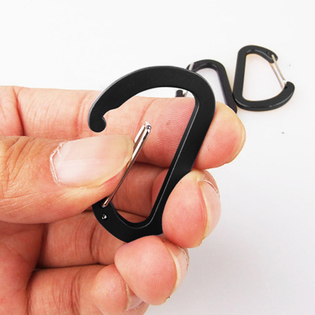 Aluminum Snap Hook Carabiner D-Ring Key Chain Clip Keychain Hiking Camp a6 