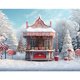 thumbnail image 1 of Bonvvie Christmas Store Backdrops Kids Adult Photography Child Adult Portrait Xmas Trees Snowy Street Photo Backgrounds, 1 of 5