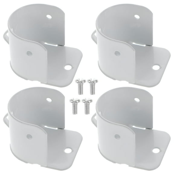 LAMIRO 4pcs Closet Rod Socket Shower Curtain Rod Bracket Iron Closet Rod Support