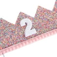 thumbnail image 6 of 2nd Birthday Hat for Birthday Party,Glitter Candy Colors Crown,Second Birthday Crown,Pink Princess Decor Presents,1PCS, 6 of 8