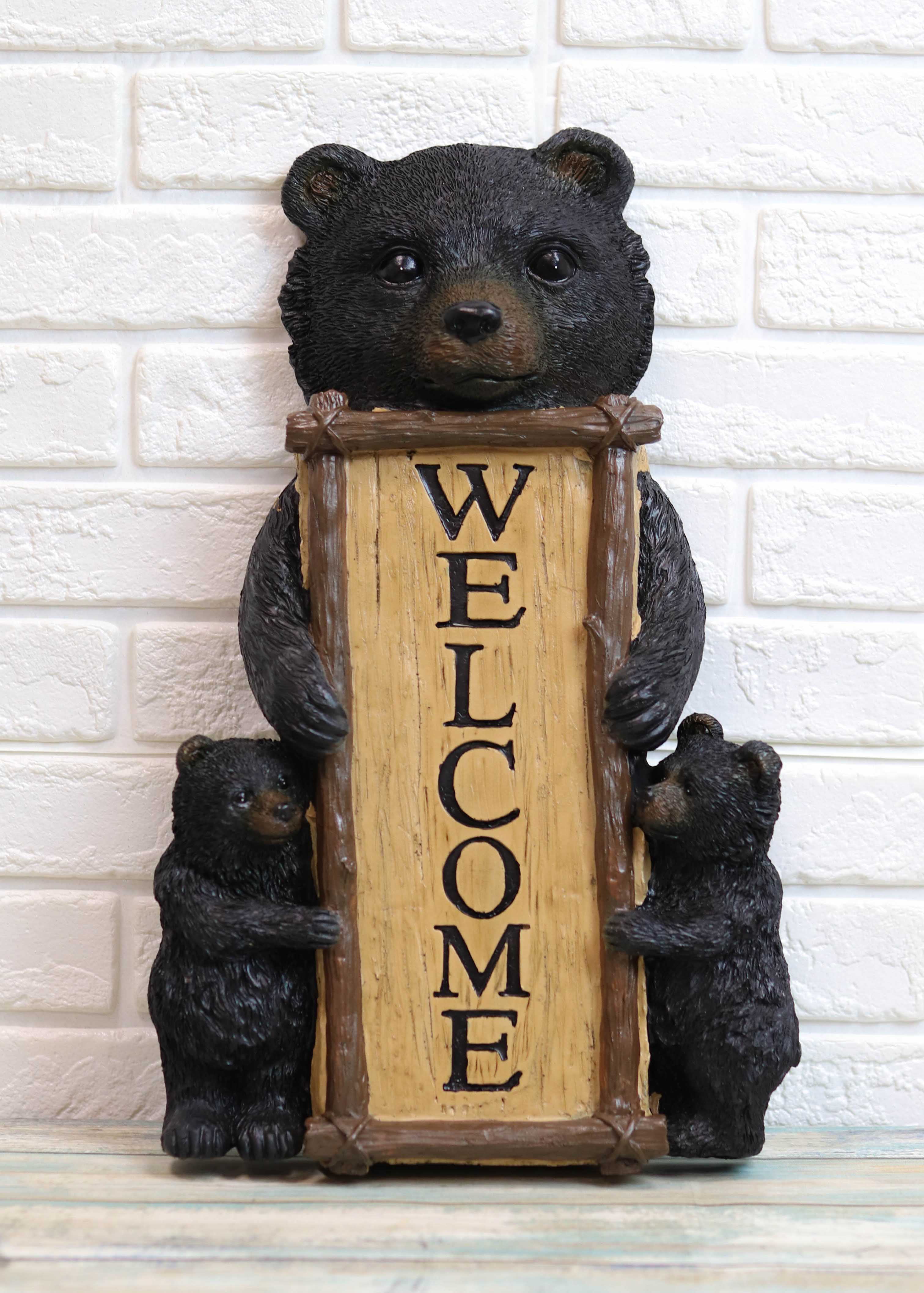 home decor wood sign plaque american flag with teddy bear
