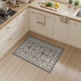 thumbnail image 2 of ODIKA 3'x5' Gray Ivory Geometric Floral Elegance Washable Area Rug Intricate Pattern with Classic Motifs Non-Slip, Flatweave, Easy Care for Hallway, Laundry Room, 2 of 7