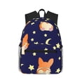 thumbnail image 1 of Disketp Corgi Lying With Moons And Stars Mochila Ligera Clásica con Múltiples Bolsillos, Mochila Casual para Hombre y Mujer, Ideal para Escuela, Trabajo y Viajes, 1 of 6