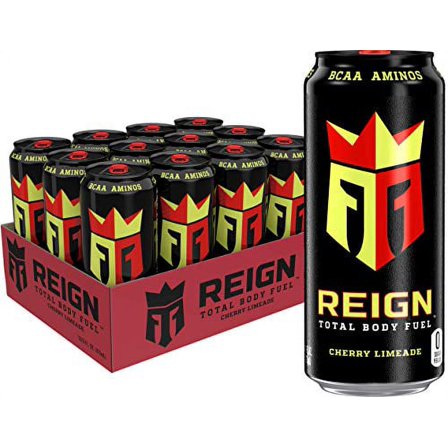 Reign Total Body Fuel, .. Cherry Limeade, Fitness & .. Performance Drink, 16 Fl .. Oz (Pack of 12)