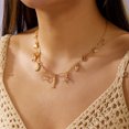 thumbnail image 4 of NICKSUN Vintage Gold Ocean Charm Choker Necklace, Boho Beach Vacation Dainty Paperclip Chain with Starfish, Seashell, Seahorse & Marine Animal Pendants, Elegant Coastal Statement Jewelry, 4 of 7
