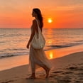 thumbnail image 5 of Rijanmt Handmade Knitted Shoulder Bag,Stylish Mesh Beach Bag with Decorative Flower,Extra Large Tote Bag 18.5" L 19.3" H,Women's Summer Vacation Boho Handbag for Holiday Market,Cotton,Beige, 5 of 6