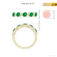 thumbnail image 6 of ANGARA Natural Five Stone Oval Emerald Swirl Ring with Diamonds in 14K Yellow Gold for Women (Size-4x3mm) | May Birthstone, Birthday, Anniversary, Jewelry Gift for Women | Natural Emerald Ring, 6 of 10