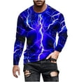 thumbnail image 5 of Tawop T Shirts for Men Crew Neck Long Sleeve Pullover Graphic Blue L, 5 of 5