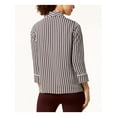thumbnail image 2 of ALFANI Womens Ivory Striped Shawl Collar Jacket L, 2 of 2