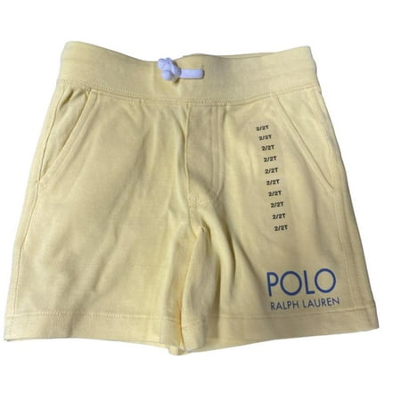 POLO RALPH LAUREN Yellow Boys Polo Printed Cotton Mesh Short, Size 2/2T, NWOT