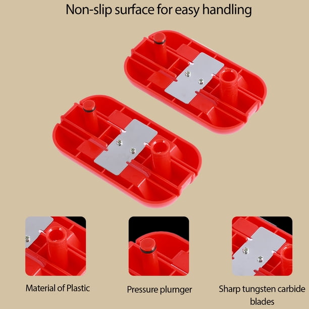 Woodworking Edge Banding Trimmer – Veneer Edge Cutter Tool, Anti-Slip Grip, Double/Single-Sided Trimming, For Cabinets & Furniture (Red)
