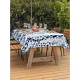 thumbnail image 3 of Outdoor Tablecloth with Umbrella Hole for Patio/Picnic/Party/Camping, Blue Weeping Eucalyptus Waterproof Table Cloth Rectangle Table Cover Washable, Spring Summer Farmhouse Leaves (60"x 84"), 3 of 8