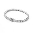 thumbnail image 4 of 3.5MM Moissanite Tennis Bracelet Chain D Color VVS1 Clarity Silver Diamond Bracelet for Women 18K White Gold Plated 925 Sterling Silver Women Tennis Bracelet 15-21CM, 4 of 7